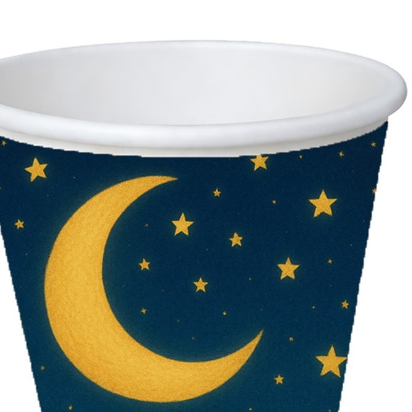 Copo de Papel Aniversário Festa Lua e Estrelas - Imagem 3