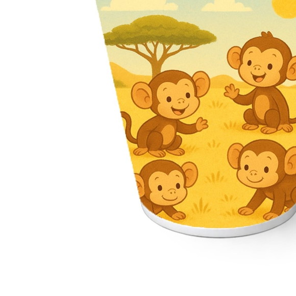Copo de Papel Aniversário Festa Macaquinhos - Imagem 5