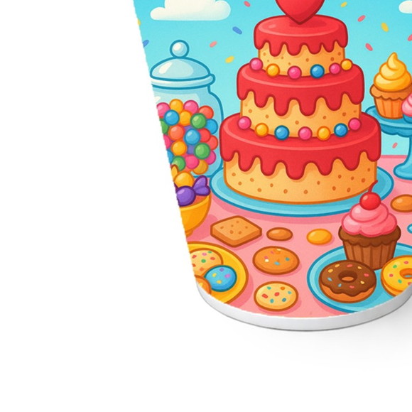 Copo de Papel Aniversário Festa Mesa Doces Coloridos - Imagem 5
