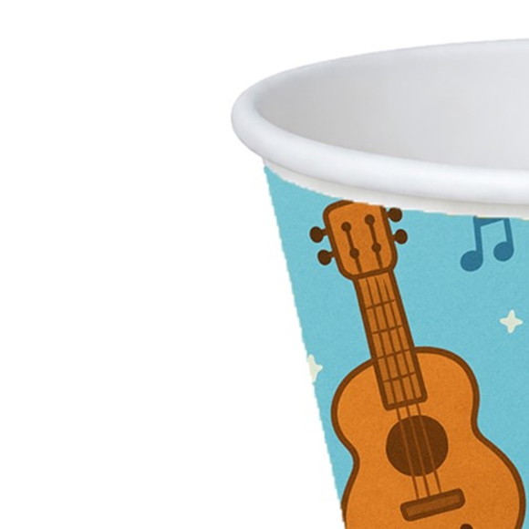 Copo de Papel Aniversário Festa Músicas Instrumentos - Imagem 4