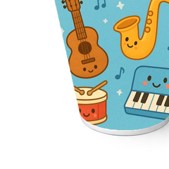 Copo de Papel Aniversário Festa Músicas Instrumentos - Imagem 5
