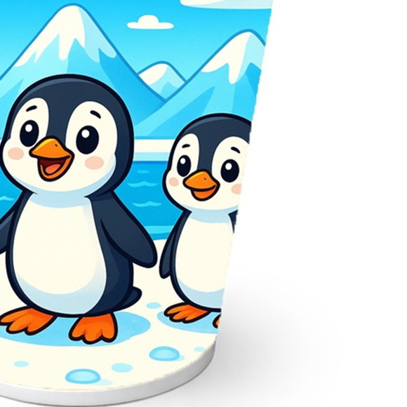 Copo de Papel Aniversário Festa Pinguins - Imagem 2