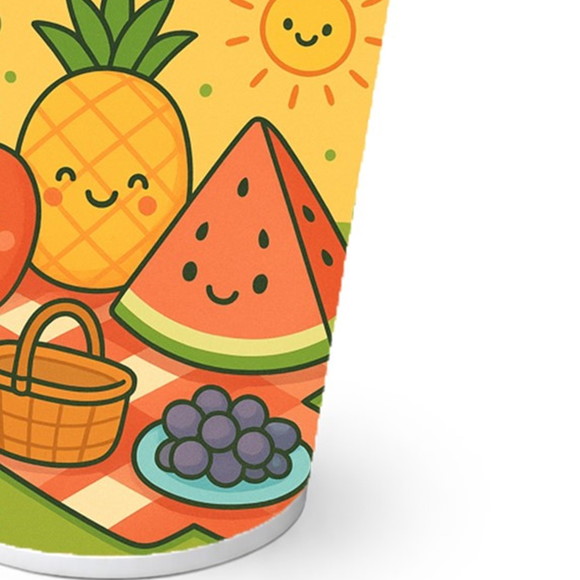 Copo de Papel Aniversário Festa Piquenique das Frutas - Imagem 2