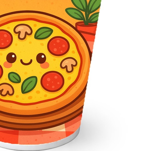 Copo de Papel Aniversário Festa Pizza Divertida - Imagem 2