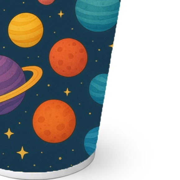 Copo de Papel Aniversário Festa Planetas Coloridos - Imagem 2