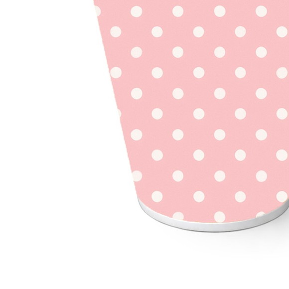 Copo de Papel Aniversário Festa Poá Rosa Bebê - Imagem 5