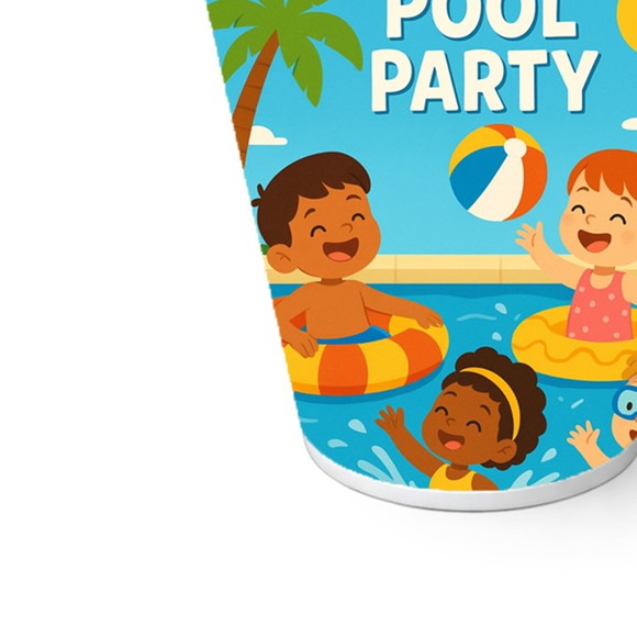 Copo de Papel Aniversário Festa Pool Party - Imagem 5