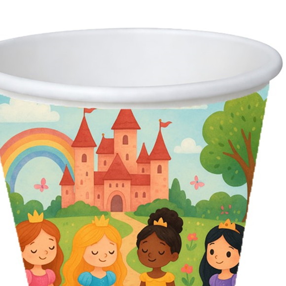 Copo de Papel Aniversário Festa Princesas Encantadas - Imagem 3