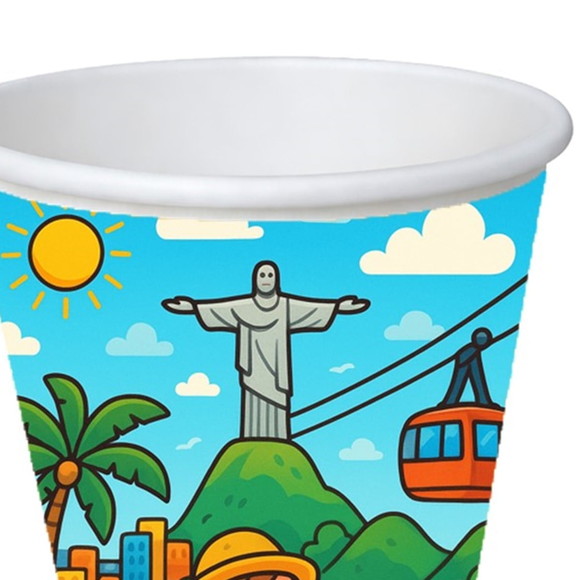 Copo de Papel Aniversário Festa Rio de Janeiro - Imagem 3