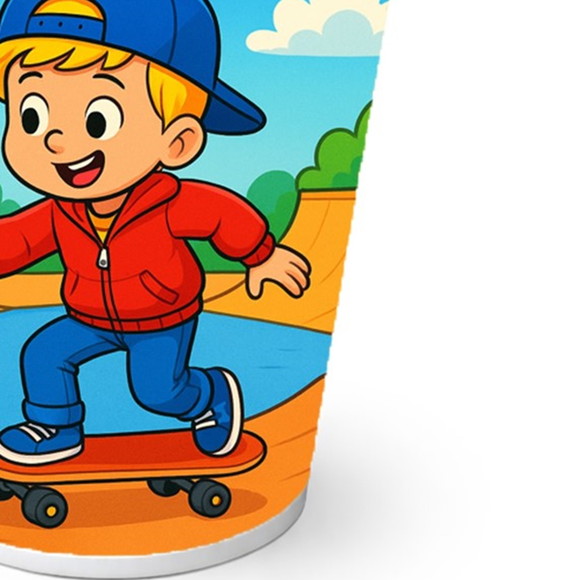 Copo de Papel Aniversário Festa Skate Kids - Imagem 2
