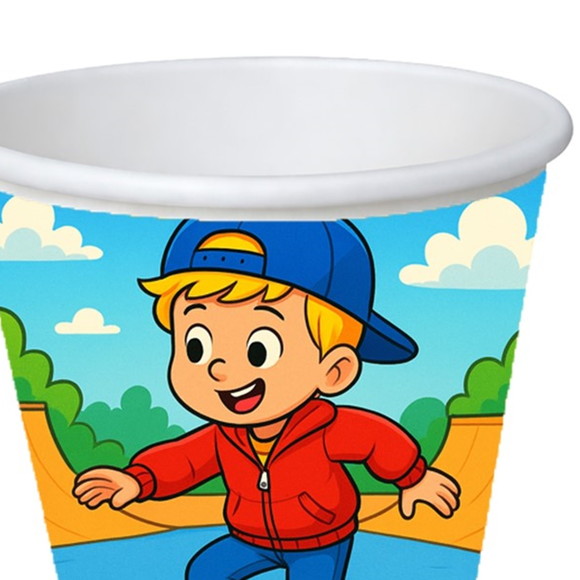 Copo de Papel Aniversário Festa Skate Kids - Imagem 3