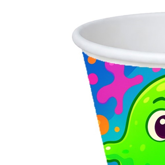 Copo de Papel Aniversário Festa Slime - Imagem 4