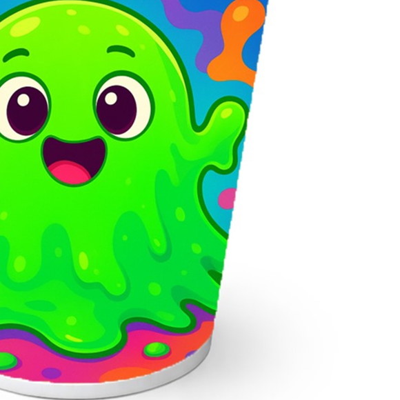 Copo de Papel Aniversário Festa Slime - Imagem 2