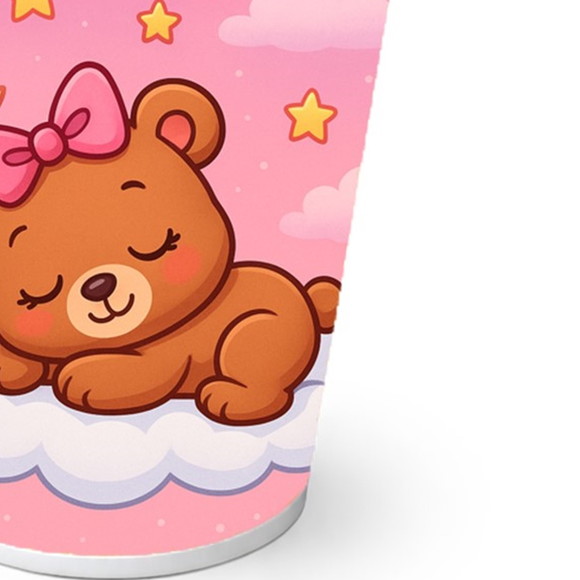 Copo de Papel Aniversário Festa Ursinha Soninho - Imagem 2