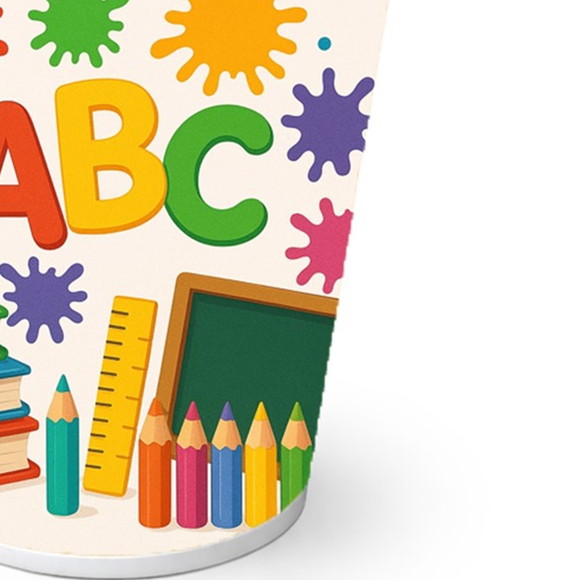 Copo de Papel Aniversário Festa Volta às Aulas - Imagem 2