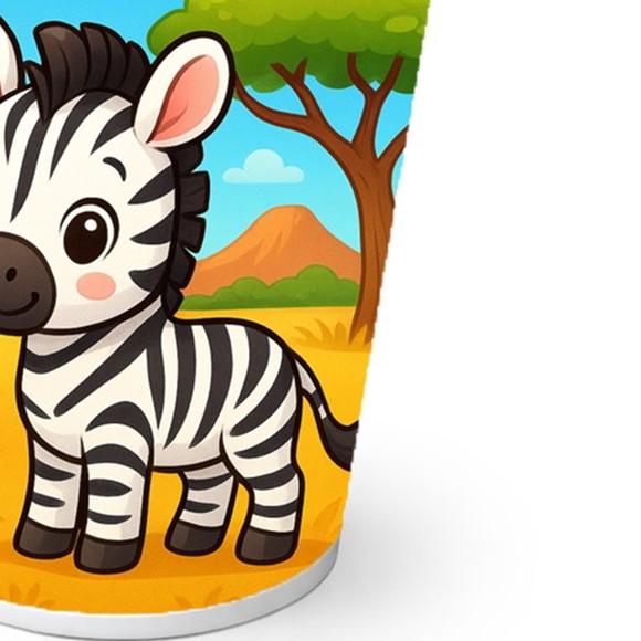Copo de Papel Aniversário Festa Zebra Baby - Imagem 2