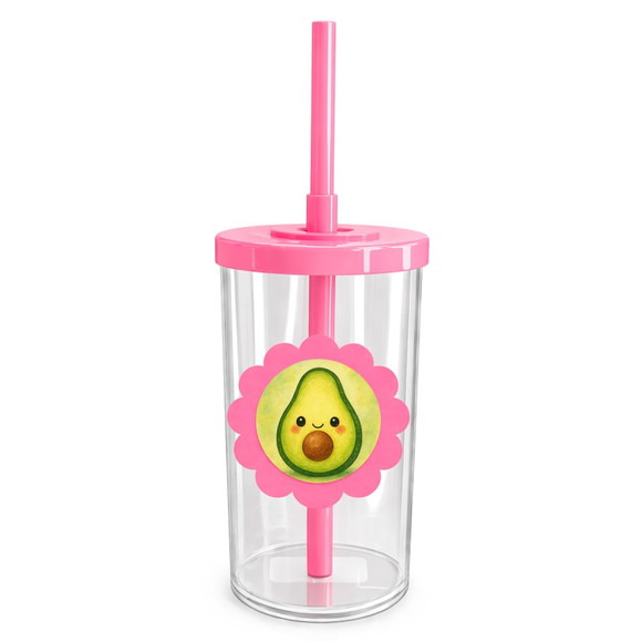 Copo Short Drink Flor Personalizado Abacate