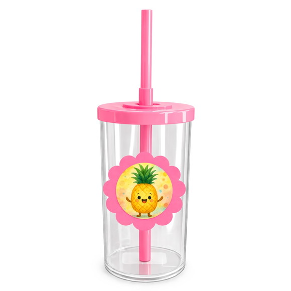 Copo Short Drink Flor Personalizado Abacaxi