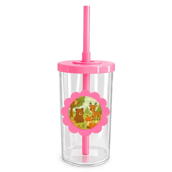 Copo Short Drink Flor Personalizado Animais da Floresta