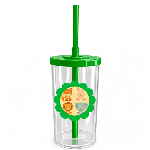 Copo Short Drink Flor Personalizado Animais Fofinhos Baby - Imagem 4