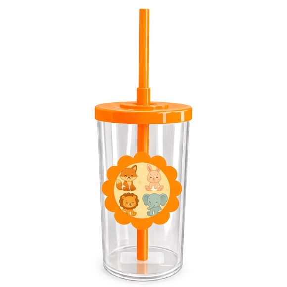 Copo Short Drink Flor Personalizado Animais Fofinhos Baby - Imagem 3