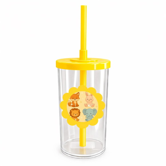Copo Short Drink Flor Personalizado Animais Fofinhos Baby - Imagem 5
