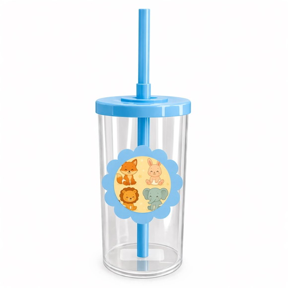 Copo Short Drink Flor Personalizado Animais Fofinhos Baby - Imagem 2