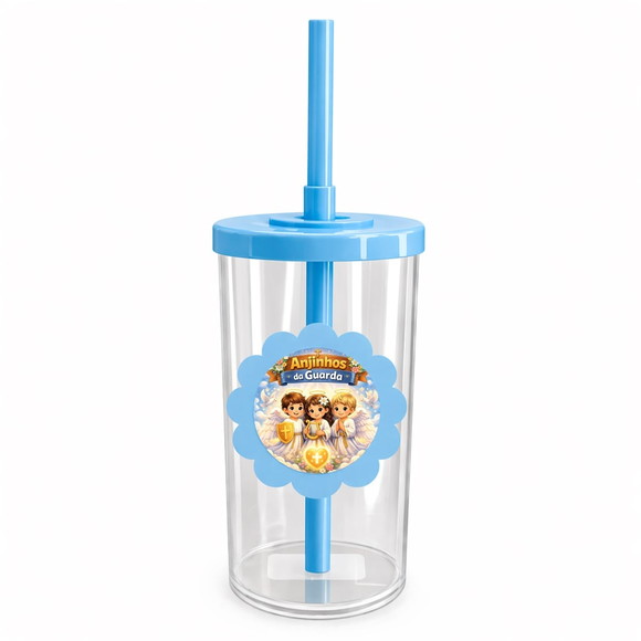 Copo Short Drink Flor Personalizado Anjinhos da Guarda - Imagem 2