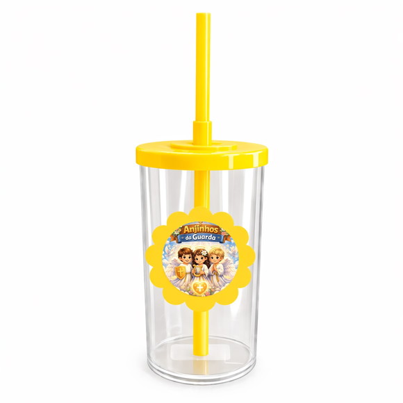 Copo Short Drink Flor Personalizado Anjinhos da Guarda - Imagem 5