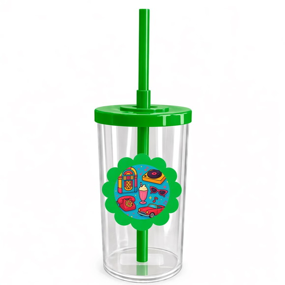 Copo Short Drink Flor Personalizado Anos 50 - Imagem 4