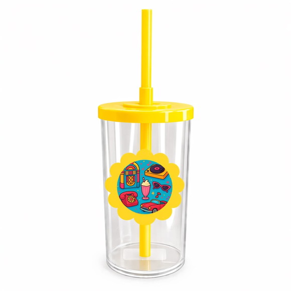 Copo Short Drink Flor Personalizado Anos 50 - Imagem 5