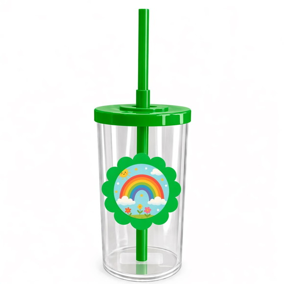 Copo Short Drink Flor Personalizado Arco-íris - Imagem 4