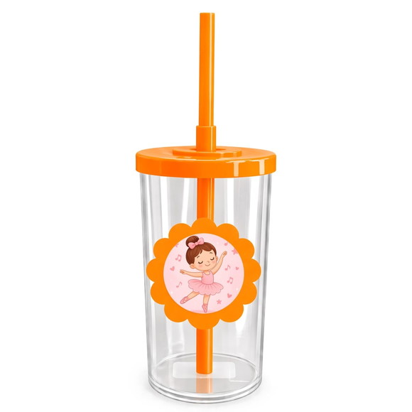 Copo Short Drink Flor Personalizado Bailarina - Imagem 3