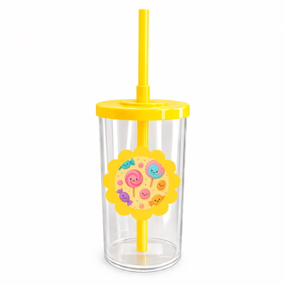 Copo Short Drink Flor Personalizado Balas e Pirulitos - Imagem 5
