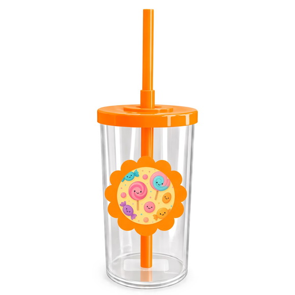 Copo Short Drink Flor Personalizado Balas e Pirulitos - Imagem 3