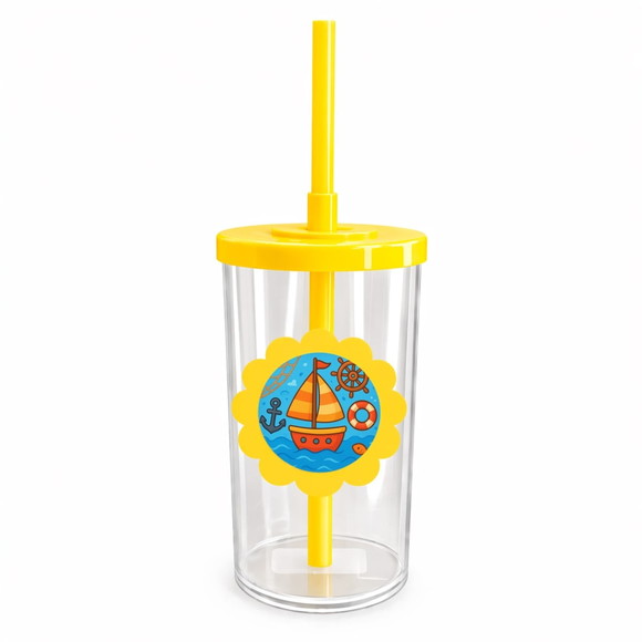 Copo Short Drink Flor Personalizado Barquinho - Imagem 5