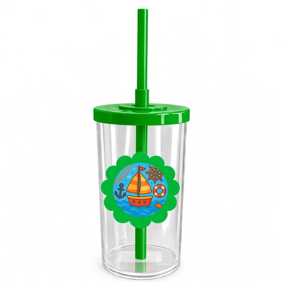 Copo Short Drink Flor Personalizado Barquinho - Imagem 4