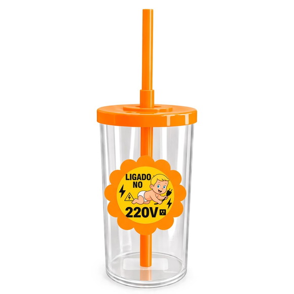 Copo Short Drink Flor Personalizado Bebê Ligado no 220v - Imagem 3