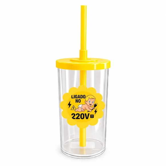 Copo Short Drink Flor Personalizado Bebê Ligado no 220v - Imagem 5