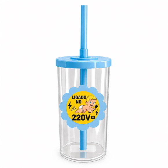 Copo Short Drink Flor Personalizado Bebê Ligado no 220v - Imagem 2