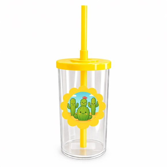 Copo Short Drink Flor Personalizado Cactos Fofos - Imagem 5