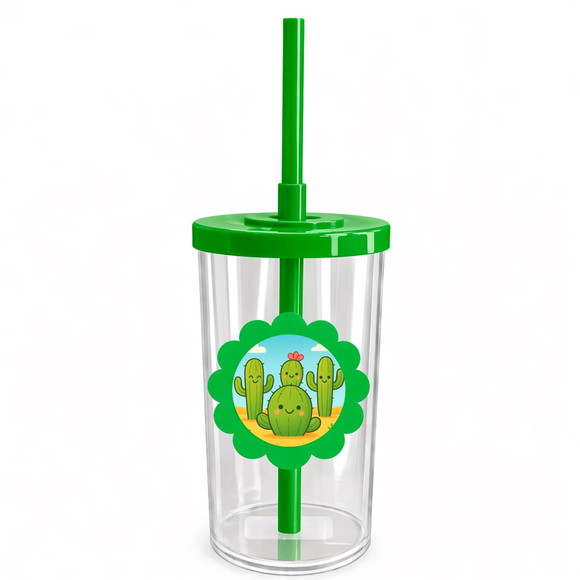 Copo Short Drink Flor Personalizado Cactos Fofos - Imagem 4