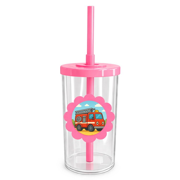 Copo Short Drink Flor Personalizado Caminhão de Bombeiro