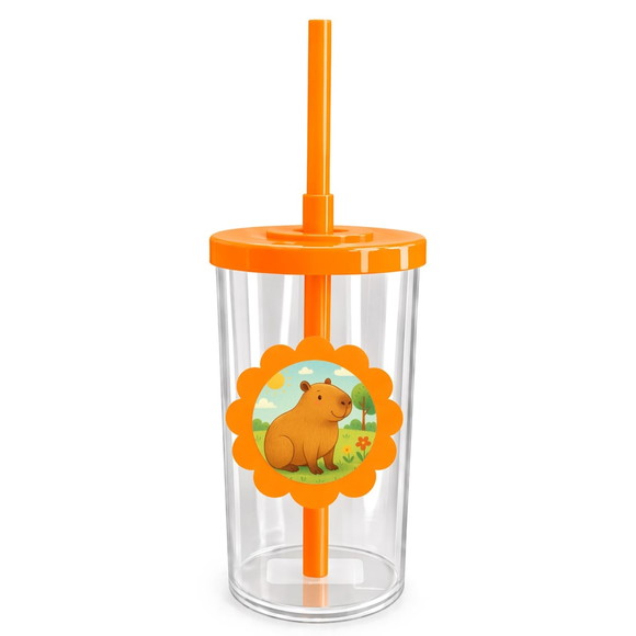 Copo Short Drink Flor Personalizado Capivara - Imagem 3