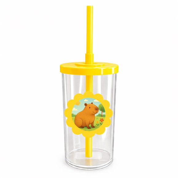 Copo Short Drink Flor Personalizado Capivara - Imagem 5