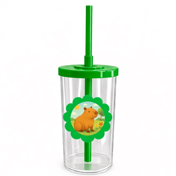 Copo Short Drink Flor Personalizado Capivara - Imagem 4