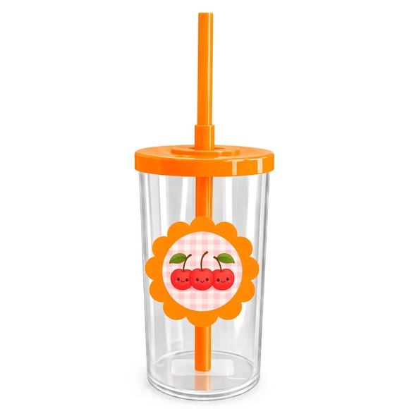 Copo Short Drink Flor Personalizado Cerejinha - Imagem 3
