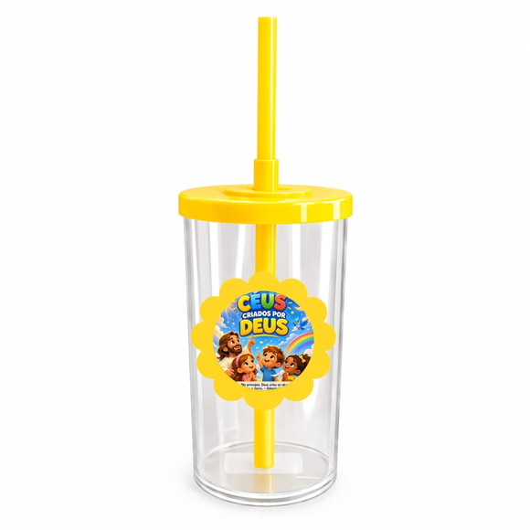 Copo Short Drink Flor Personalizado Céus Criados Por Deus - Imagem 5