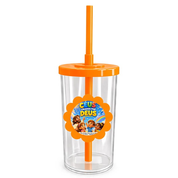 Copo Short Drink Flor Personalizado Céus Criados Por Deus - Imagem 3