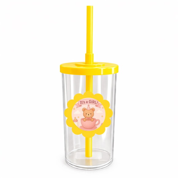Copo Short Drink Flor Personalizado Chá de Bebê Menina - Imagem 5